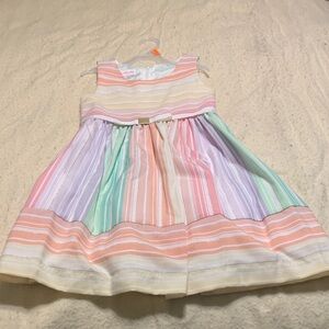 Bonnie Jean Pastel Striped Dress